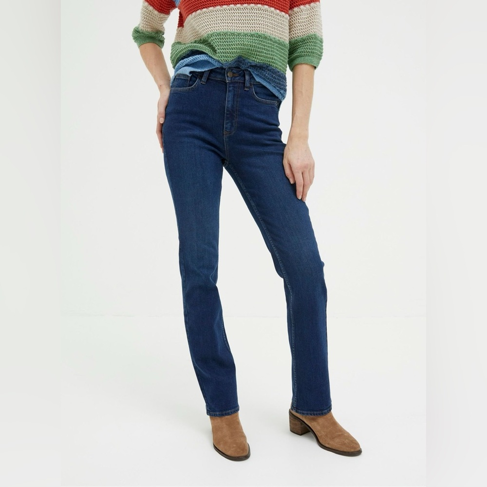 Fat Face Brooke Blue Denim Bootcut Dark Wash Jeans in Size UK 10R/US 6